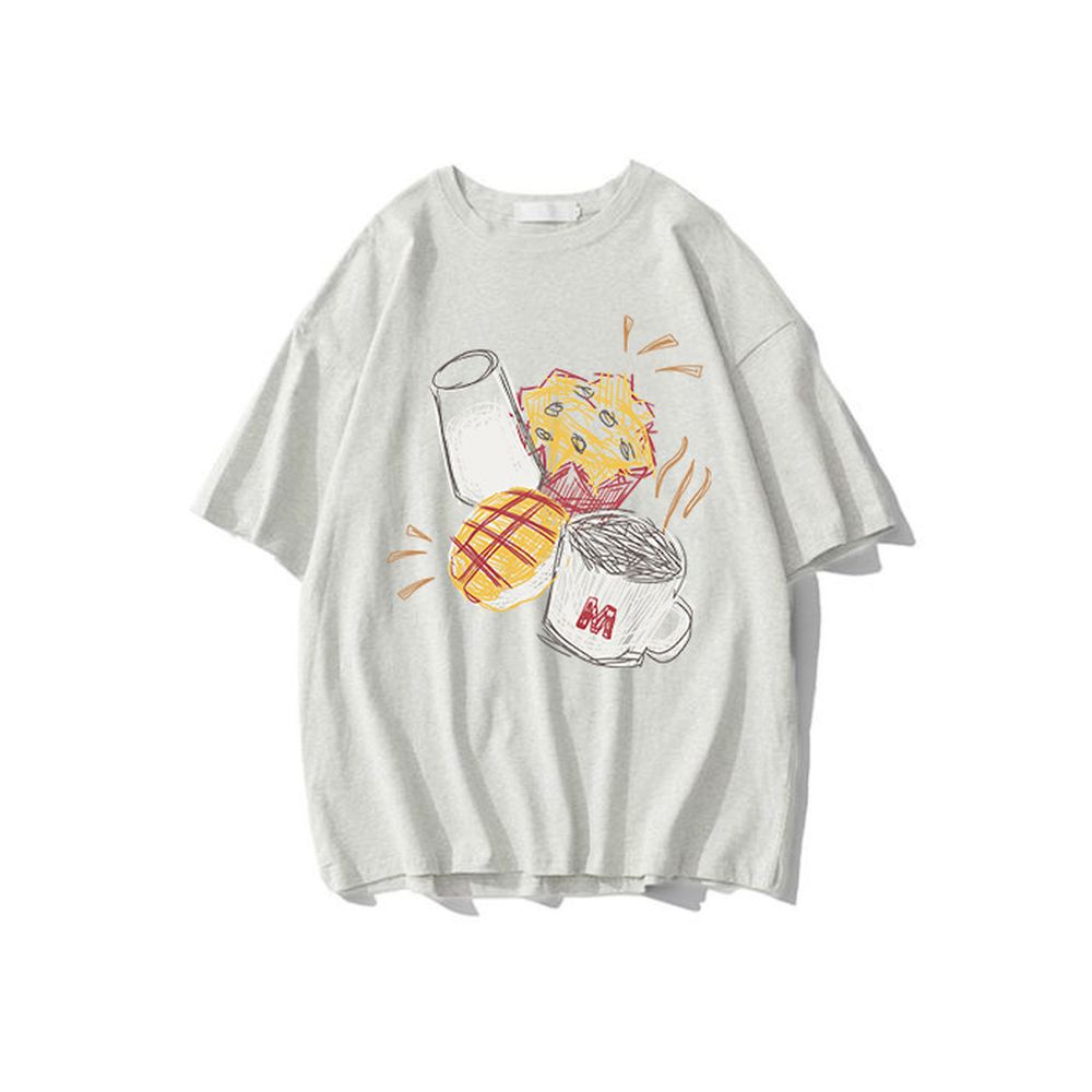Women's Cotton Vintage Print Crew-Neck T-Shirt