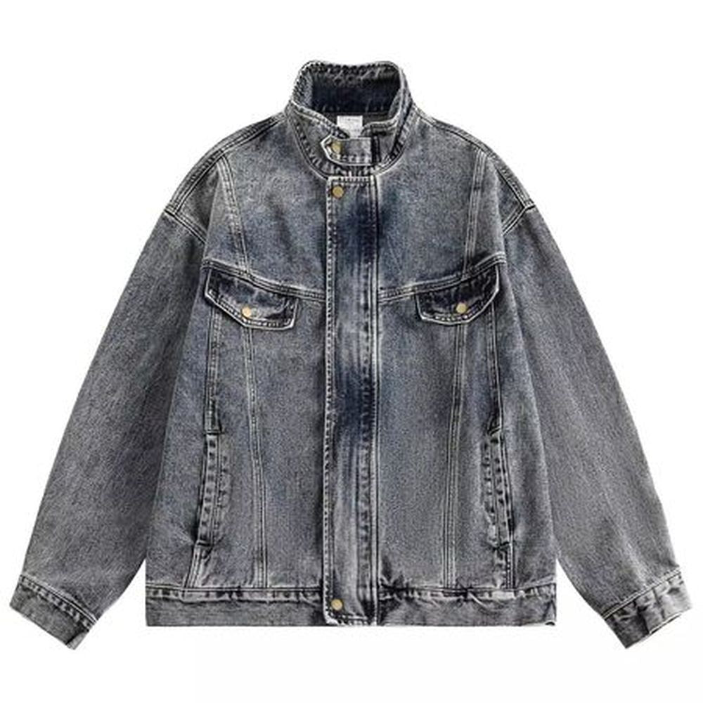 Men's Washed Vintage Denim Loose Jacket