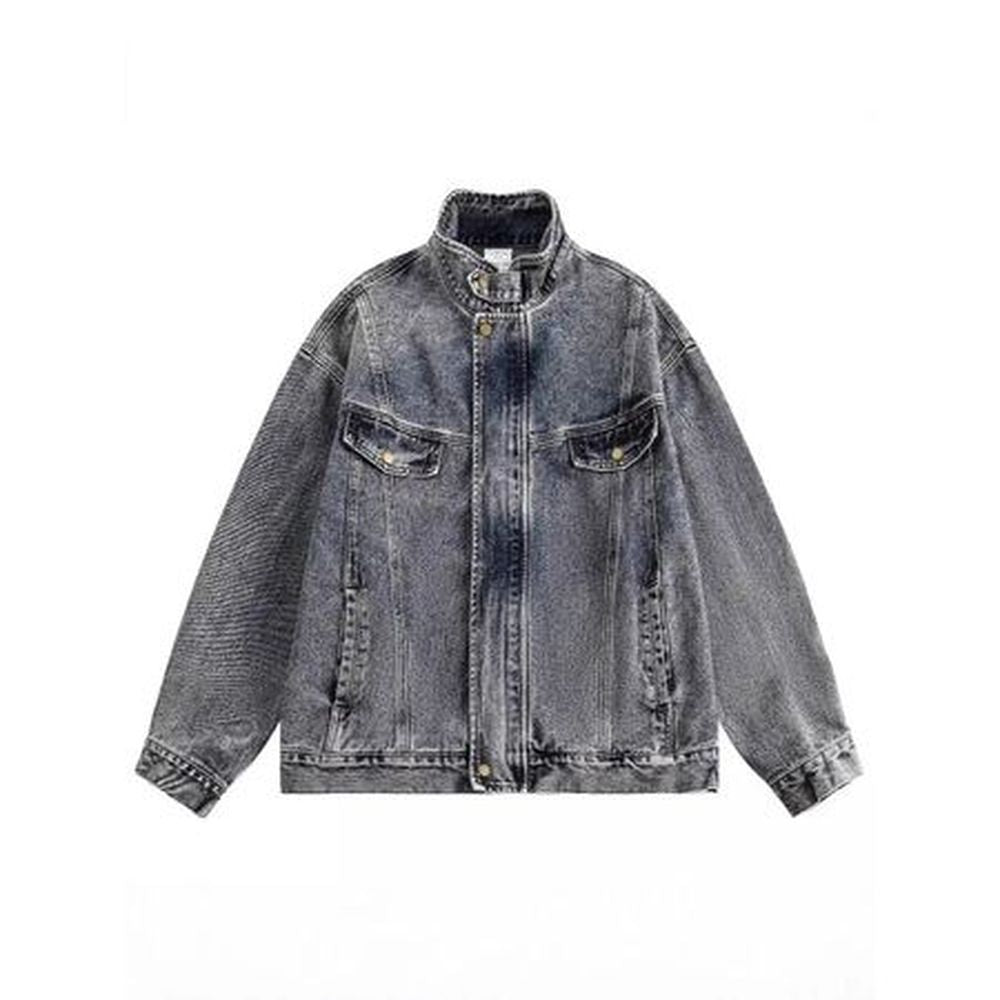 Men's Washed Vintage Denim Loose Jacket