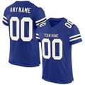 Custom White-Black Mesh Football Jersey