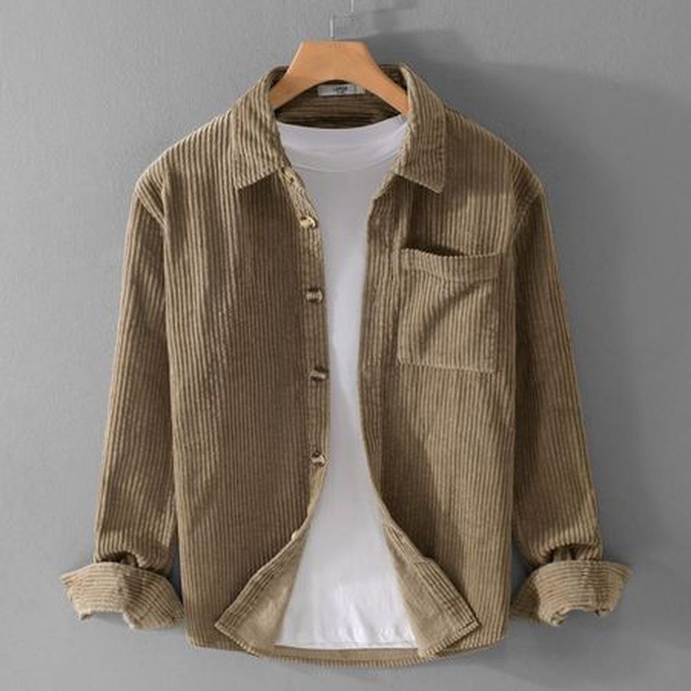 Men's Long-Sleeved Simple Casual Jacket