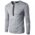 Men's Long-Sleeve Crew-Neck Casual Shirt