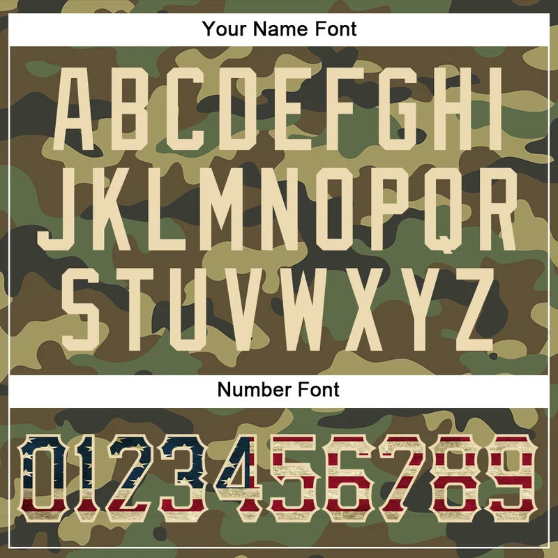 Custom Camo Vintage Baseball Jersey