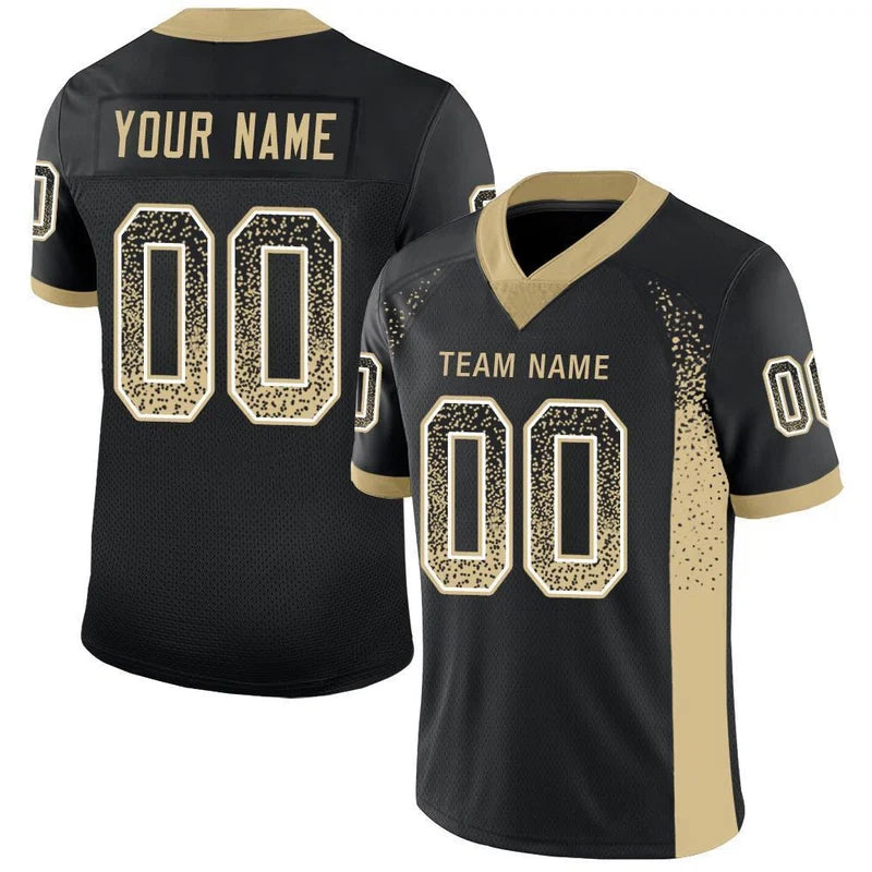 Custom Black Fashion Football Jersey