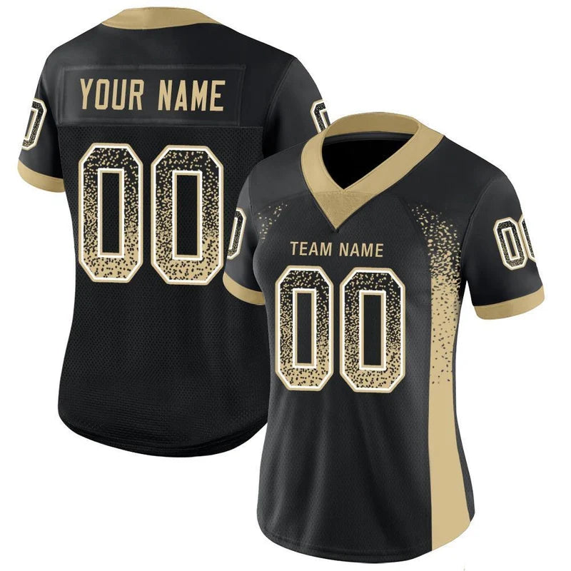 Custom Black Fashion Football Jersey